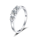 Full D VVS1 Moissanite Ring for Women 925 Sterling Silver with 18 K Gold Plated Wedding Party Women's Ring Fine Jewelry