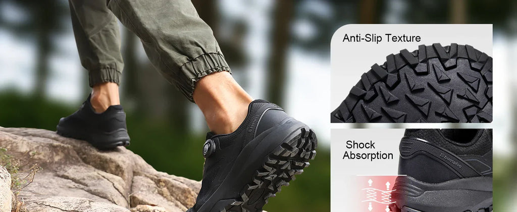 Men Hiking Sneakers Brand High Quality Trekking Climbing Shoes Male Rotating Button Luxury Designer Outdoor Sneakers