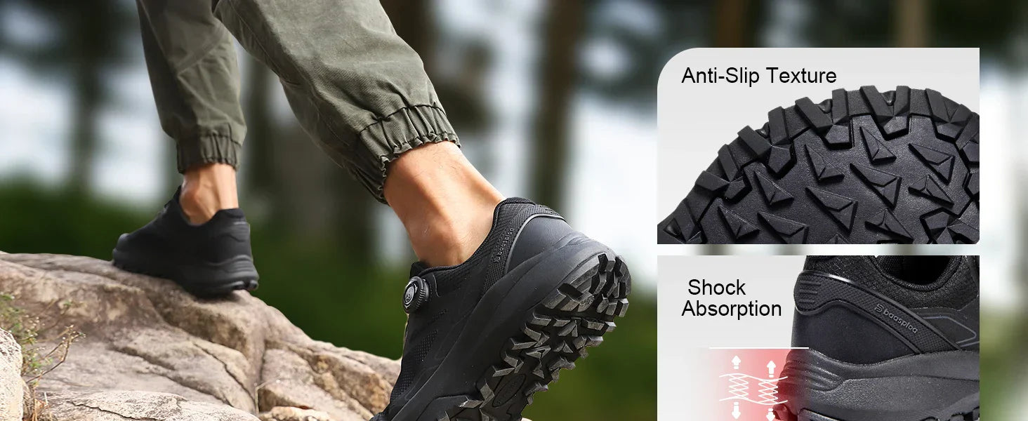 Men Hiking Sneakers Brand High Quality Trekking Climbing Shoes Male Rotating Button Luxury Designer Outdoor Sneakers