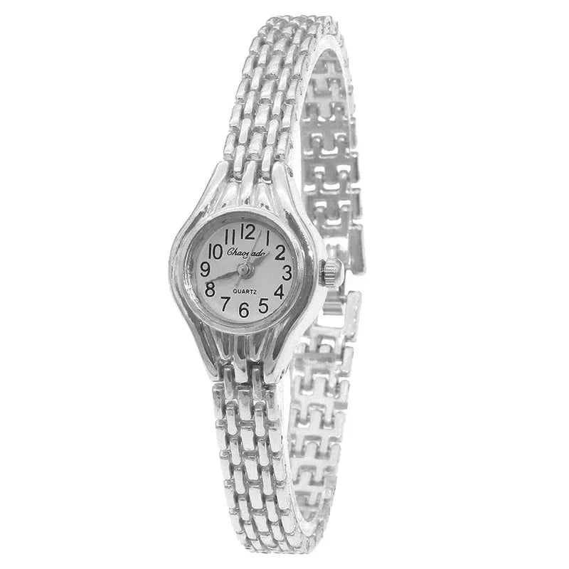 Ladies Gold Plated Watch Women Bracelet Quart Wristwatch Girl Analog Feminino Relojes Hour Luxury Watches Saati Clock