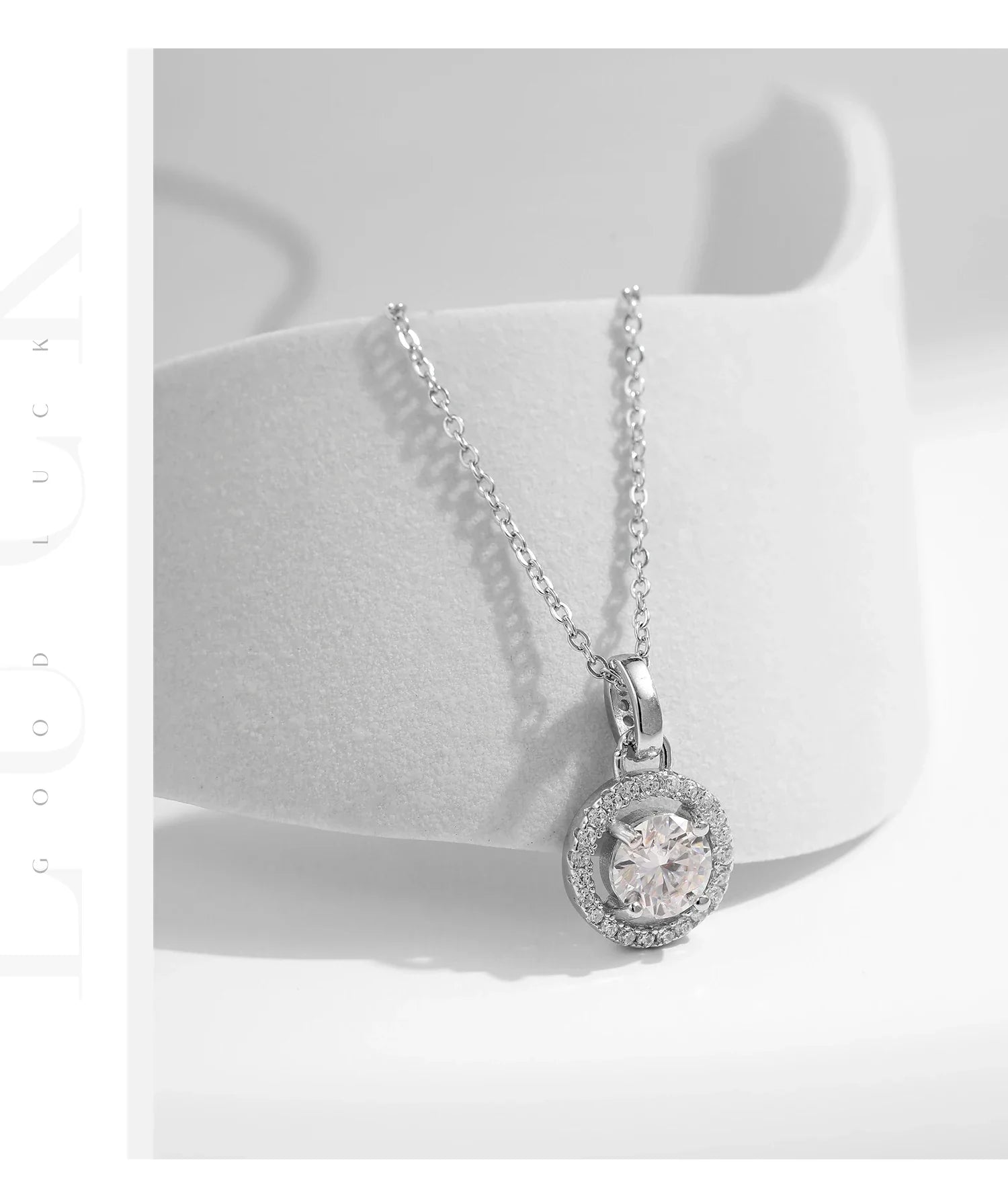 1 Carat D color Moissanite Pendant Necklace For Women 925 Sterling Silver Wedding Bridal Fine Jewelry With Certificate