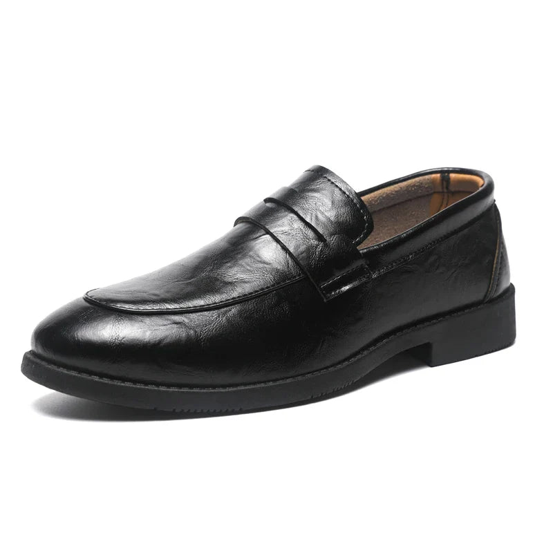 Mens Casual Leather Shoes Comfortable Slip on Loafers Leather Dress Shoe Classic Business Footwear zapatos para hombre chaussure