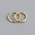 925 Sterling Silver Minimalist Glossy Circle Hoop Earrings for Women Fashion Simple Ear Bone Piercing Jewelry Accessories