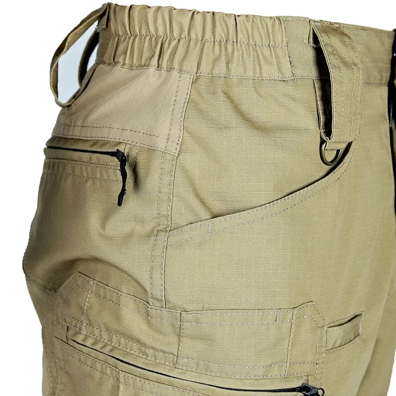 Men Tactical Casual Pants Multi-pocket Waterproof Tactical Cargo Trousers Wear-resistant Outdoor Hiking Workwear Trouser Male