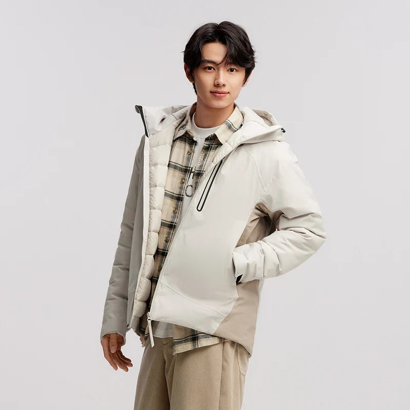 Down Jacket Men Rainproof and Windproof Parka 2026 Winter New Warm Casual Outerwear