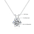 Women's Neck Chain 100% Real 14k Gold Moissanite Diamond Pendant Necklaces for Girl Wedding Engagement Valentines Gifts Jewelry