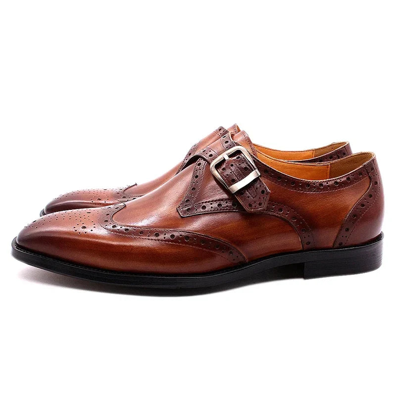 Men's Luxury Genuine Leather Dress Shoes – Formal Lace-Up Office Oxfords