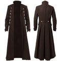Medieval Renaissance Costume Men Steampunk Vintage Trench Coat Gothic Long Coat Man Victorian Carnival Party Cosplay Costume 5XL
