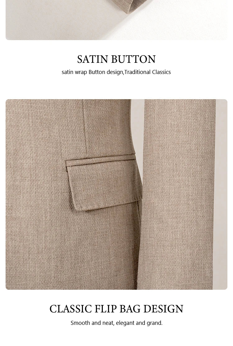 New 2 buttons on suit modern design mens office wear blazer coustime homme luxe Bead edge craftsmanship