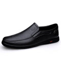CLOHOO Men's Genuine Leather Loafers Outdoor Handmade Casual Slip On Shoes Comfortable Breathable Work Office Driving Sneakers