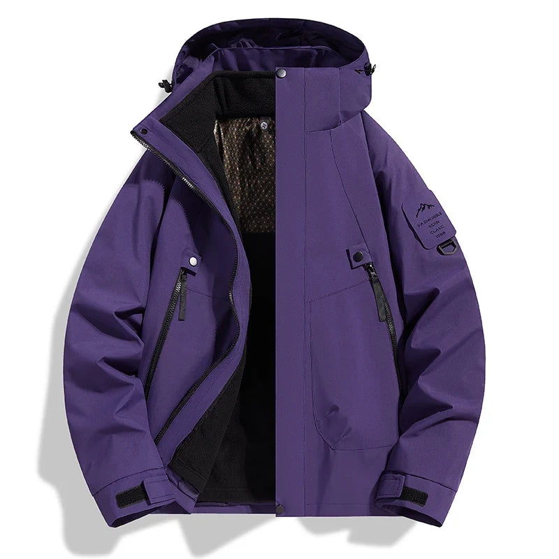 New Autumn and Winter Graphene Heating Cold Warm Insulation Men's Women's Three in One Jacket Waterproof Windproof Assault Suit
