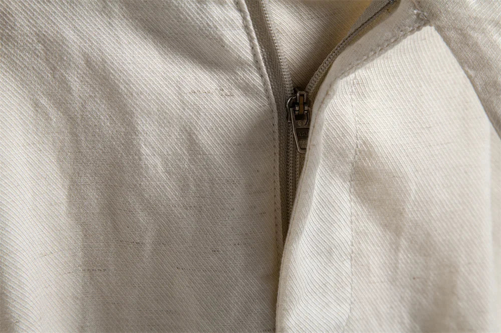 Comfortable Men's Shorts Solid Color Elastic Waist Multi Pocket Cotton Linen Blend Breathable Quick Dry Summer Shorts