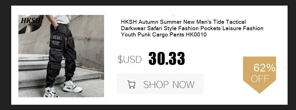 Summer New Men's Tide Y2K Original Design High Street cotton Fashion Punk Dark Casual Loose Cropped Pants Shorts Ins HK5611