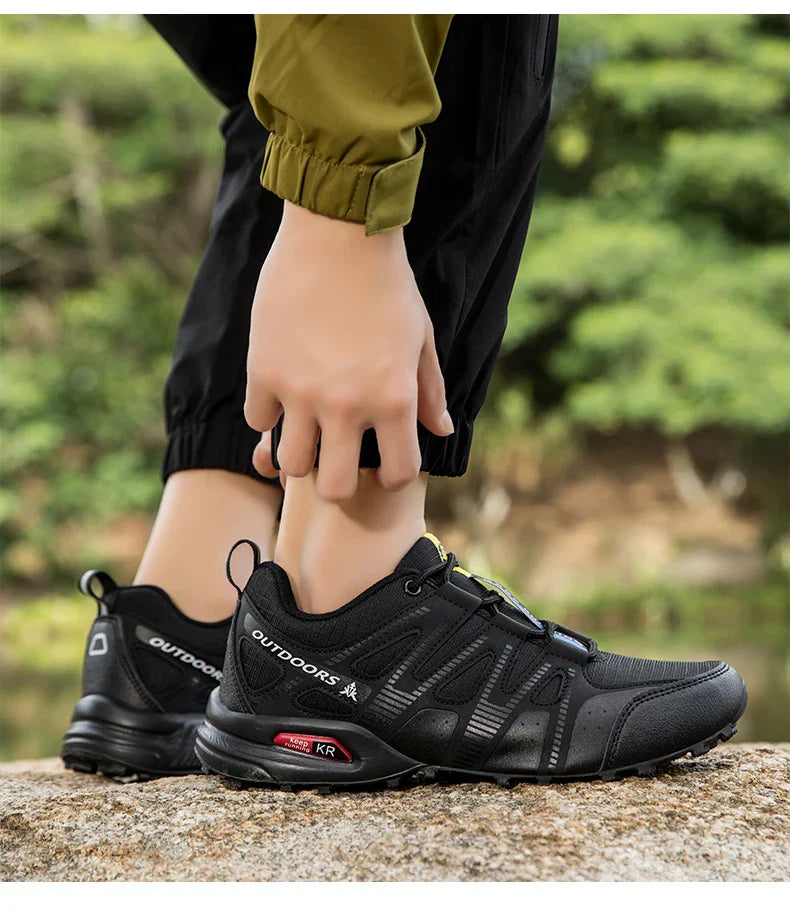 Men Women Hiking Shoes Waterproof Outdoor Trainers Lace-up Climbing Trekking Sneakers Mountain Walking Hunting Tactical Sneakers