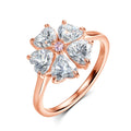 14K Plated 6 Gems Moissanite Rings for Women Luxury Wedding Lab Diamond Pure 925 Silver Band Fine Jewelry Female Ring GRA