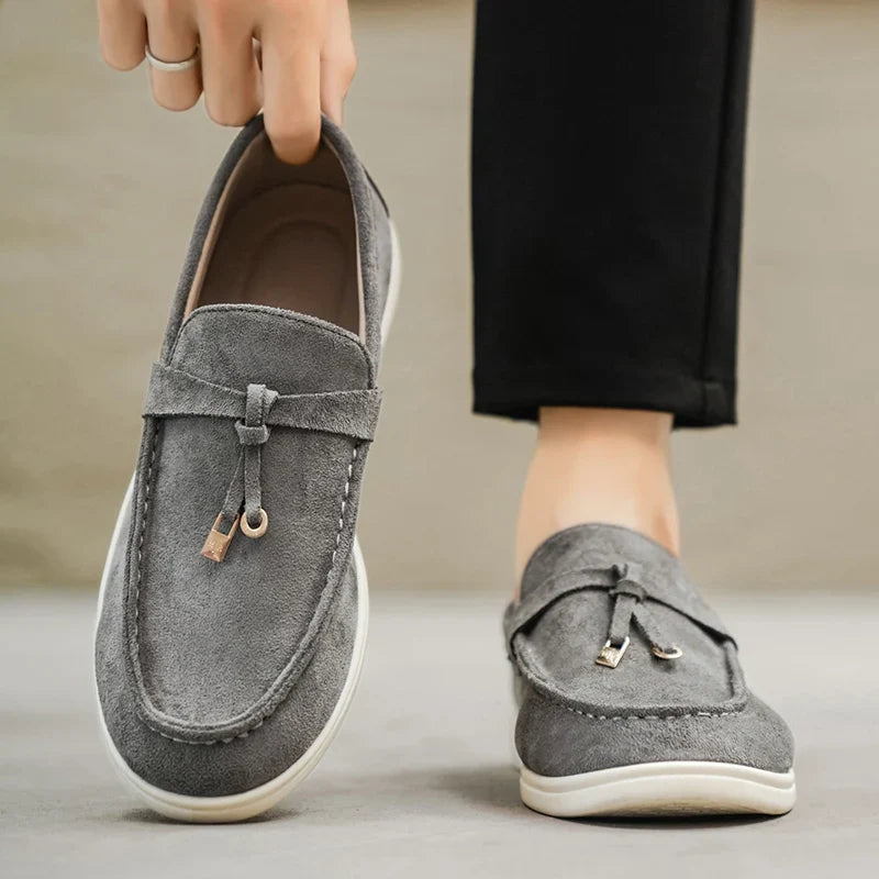 Men’s Suede Casual Loafers – Slip-On Soft Sole Shoes for Everyday Comfort