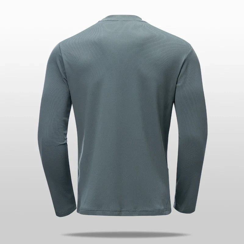 Autumn High Quality Men's Running Fitness Outdoor Sportswear Long Sleeve T-Shirt Business Casual Breathable Base Shirt Top
