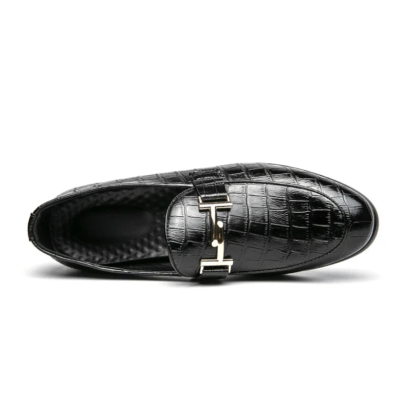 2024 High Quality Casual Leather 38~48 Designer Mens Dress Wedding Black Fashion Office Business Loafers Formal Shoes for Men