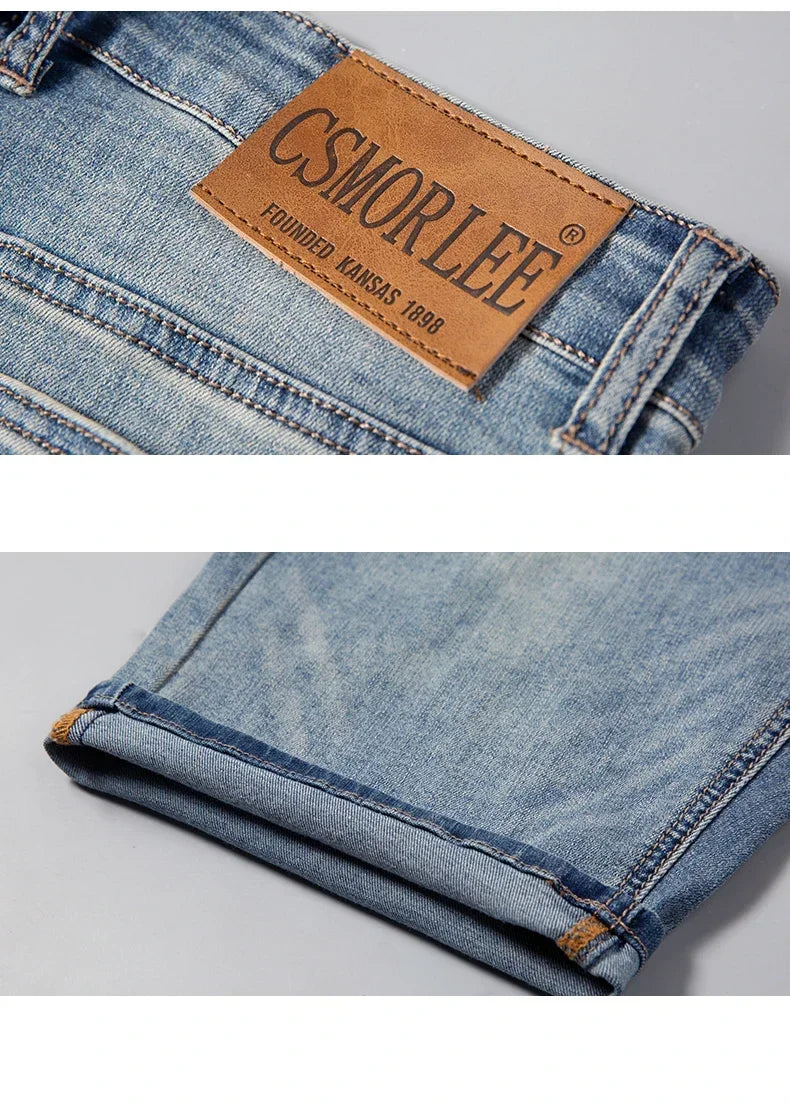 2025 Summer Brand Stretch Thin Bermuda Masculina Cotton Denim Jeans Jorts Men Knee Length Soft Ropa Hombre Shorts