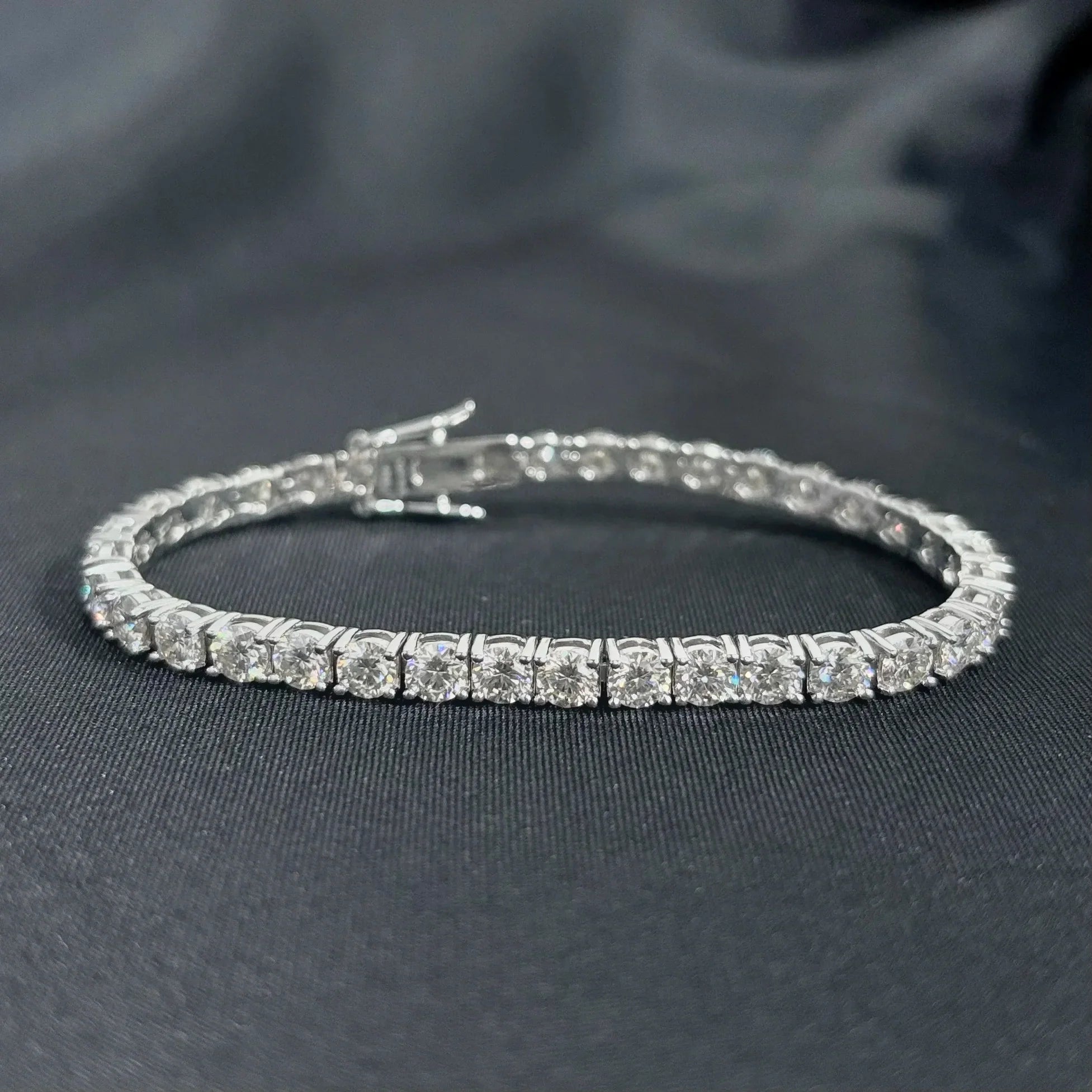 Full Moissanite Tennis Bracelet 925 Silver Plated 18k Gold for Women Man Wedding Party Fine Jewelry Can Pass Diamond Test