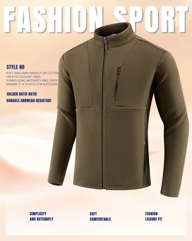New Men's Autumn/Winter Outdoor Skiing Running Warm Thick Long Sleeve Base Shirt Fashion Casual Fitness Jacket T-Shirt Tops