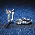 0.5 Carat Moissanite Earrings For Women 925 Sterling Silver Ear Stud Hoops Sparkling Diamond Earring Wedding Fine Jewelry