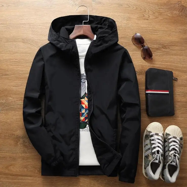 Hardcore Jacket Windbreaker Pilot Coat Men's Zipper Bomber Jackets Waterproof Quick Drying Sport Outwear 6XL