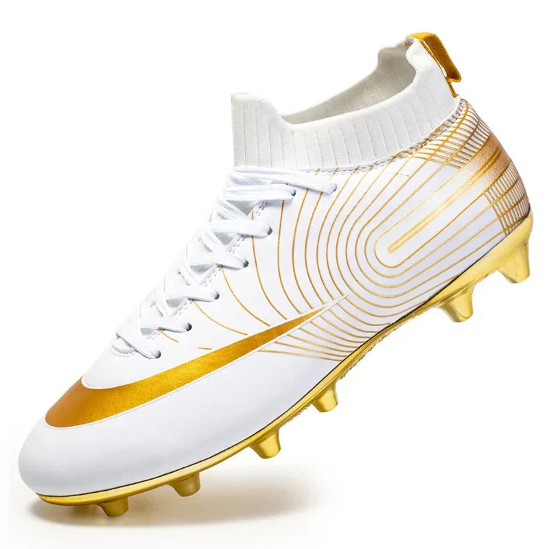 Professional Men Ankle Football Boots Outdoor Grass Cleats Unisex Soccer Shoes Long Spikes Tf Football Shoes Chuteira Society