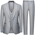 Men's black 3-piece slim fit casual Suits