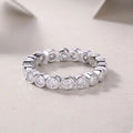 3mm Round Moissanite Ring s925 Sterling Sliver Plated 18k White Gold Fine Jewelry Wedding Engagement Rings For Women