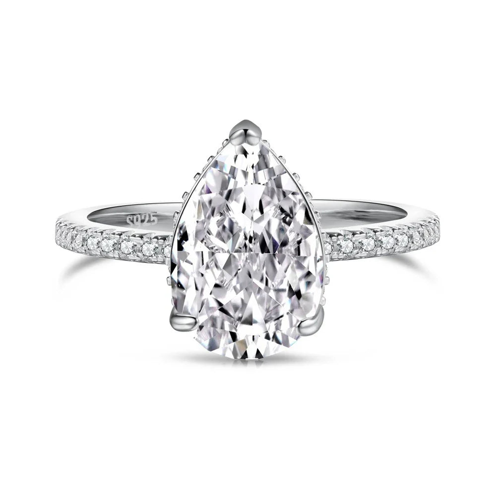 18K Gold Plated 925 Sterling Silver Crushed Ice Cut Lab Sapphire Gemstone Wedding Party Fine Jewelry Rings Wholesale