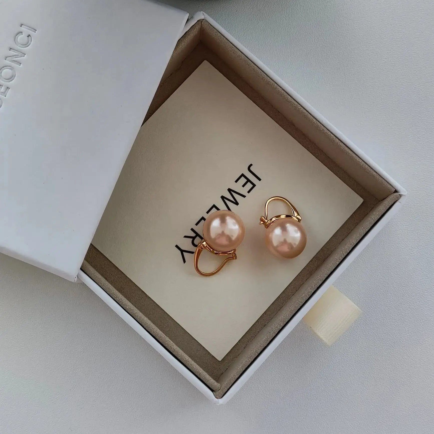925 Sterling Silver Earring Pink Color Pearl Earring For Women Wedding Party Gift Fashion Jewelry 12-14mm Shell Pearl