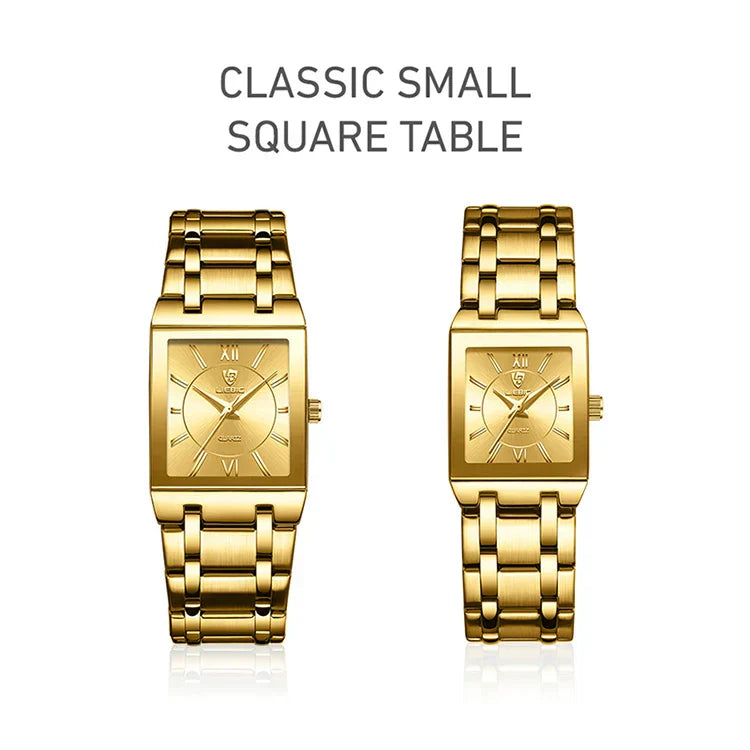 Luxury Golden Quartz Wristwatches For Female Girl Male Fashion 30m Waterproof Women Ladies Mens Watches Relogio Feminino