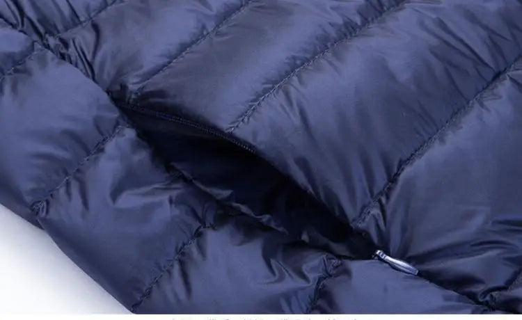 Autumn Winter Down Jacket Men Ultra Light Windproof Waterproof Anti Fouling Anti-Oil White Duck Portable Hooded Coat Male