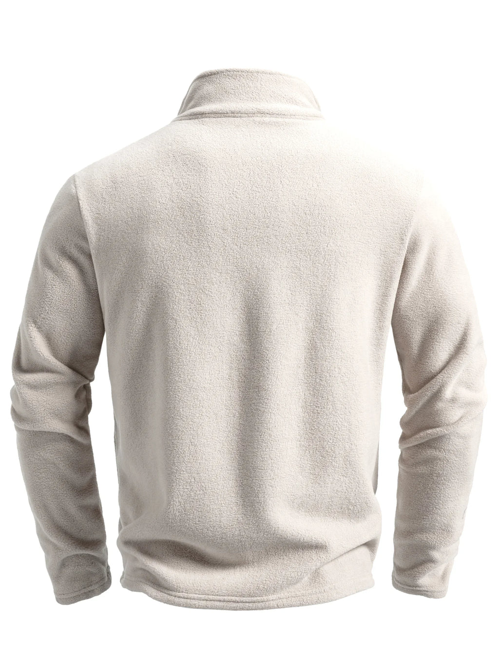 Men's Spring and Autumn Solid Color Fleece Warm Top, Comfortable Zippered Cardigan for Men's Outdoor Leisure