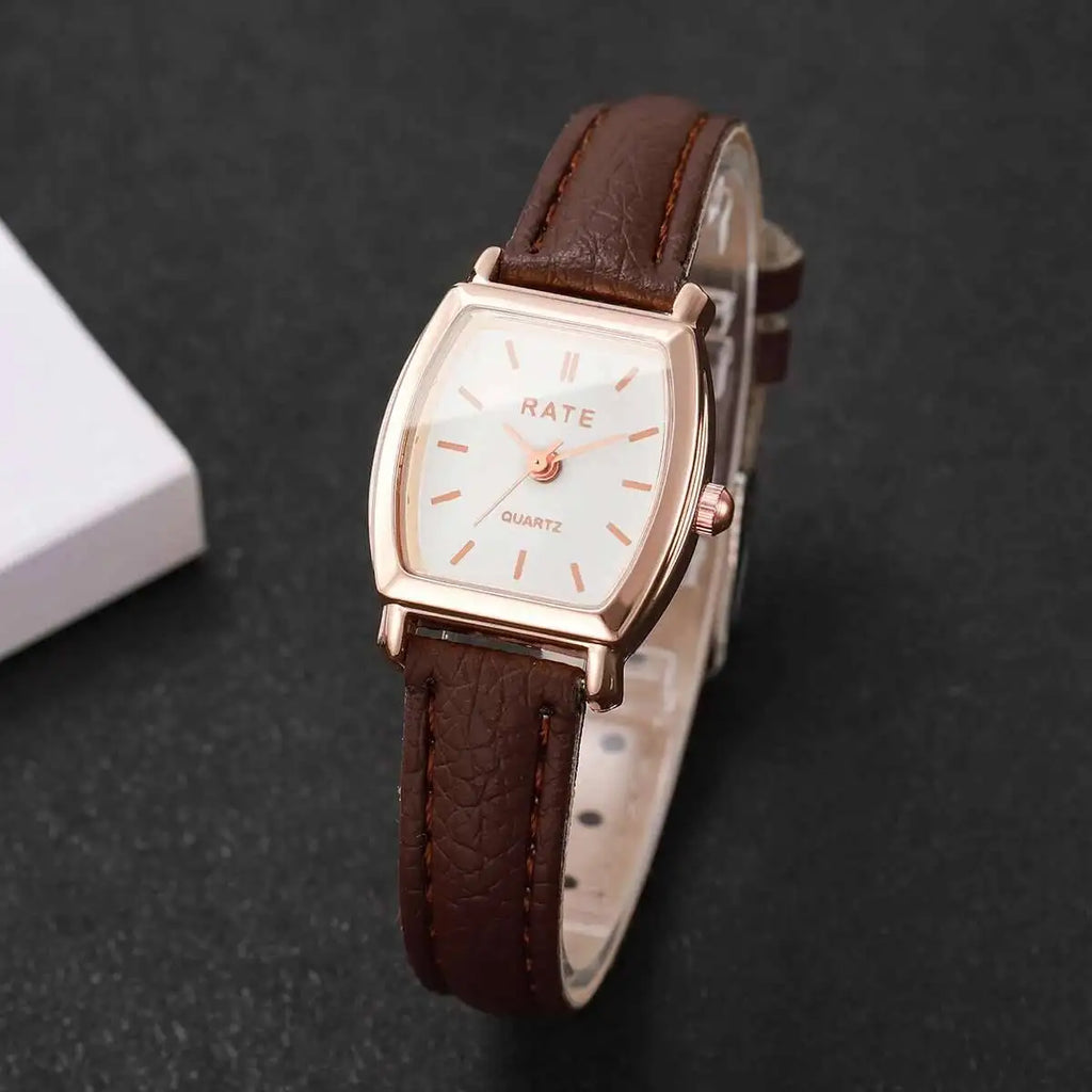 Fashion Women Watches Casual Small Dial Leather Strap Womens Quartz Watch Reloj Mujer Girls Clock（Without Box）