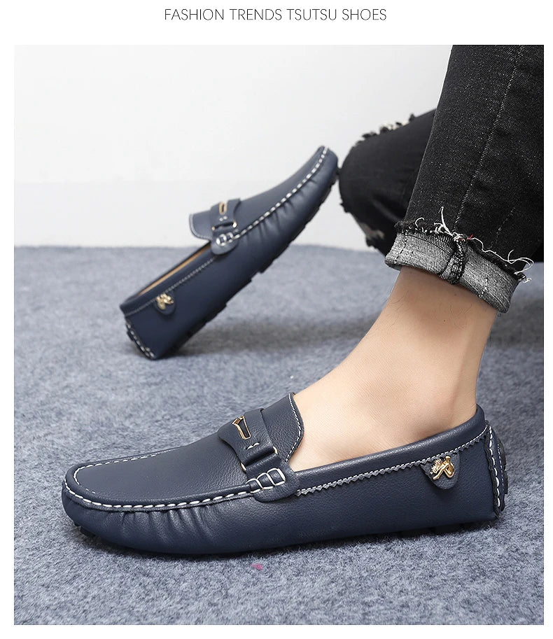 Formal Italian Shoes Men Handmade Leather Loafer Driving Flats Slip-on Casual Shoes Luxury Comfy Moccasins Dress Shoes for Men