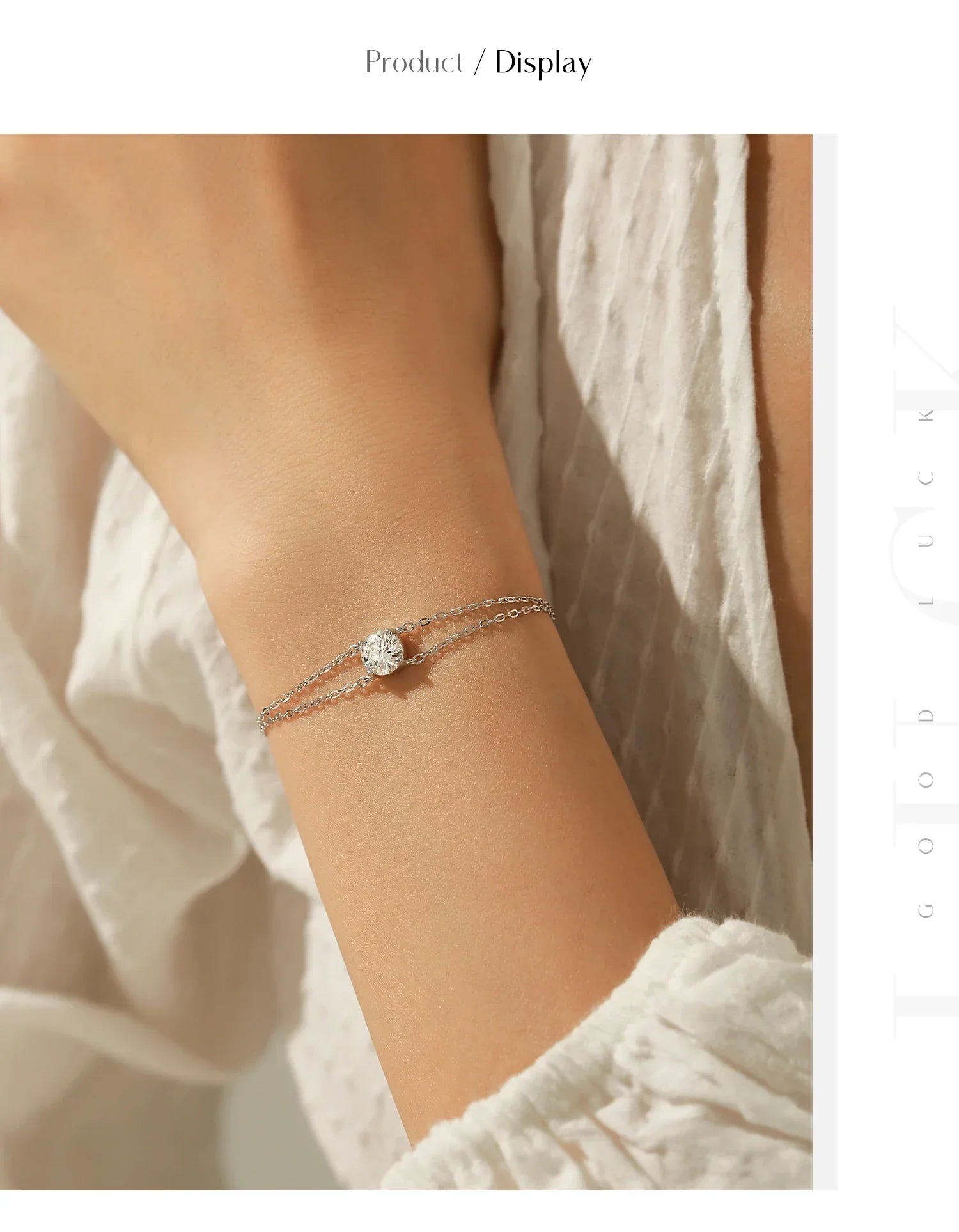 1CT D Color Moissanite Bracelet 925 Sterling Silver Delicate Double Layer Bracelets For Bridal Wedding Fine Jewelry Gifts