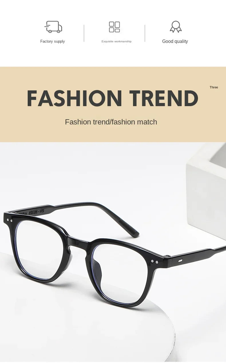 2024 New Fashion Y2K Style Glasses Frame Retro Square Glasses for Women Lady Decorative Eyeglasses Korean Powder Blusher Eyewear