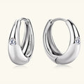 Premium Real 0.12cttw Moissanite Hoop Earrings for Women Girls S925 Silver Earring Party Fine Jewelry Small Ear Buckle Gift