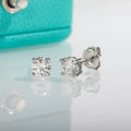4mm D Color Moissanite Diamond Classic 925 Sterling Silver Stud Earring For Woman Fine Jewelry Wholesale