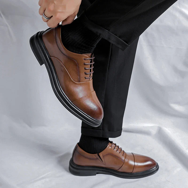 Brand Men Genuine Leather Shoes Black Wedding Bride For Formal Party Dress OEM Italian Men Shoes Casual Soft Casual Shoes