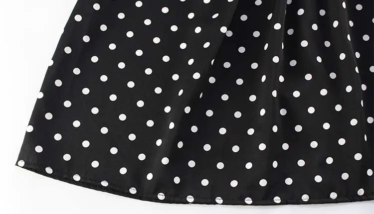 Hollow Out Backless Halter Lace-up Outfits Sheath Women Dresses A-Line Fashion Dot Prints Elegant Female Bodycon Sexy