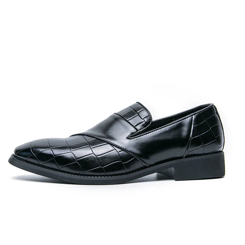 Men's Retro Leather Shoes – Classic Vintage-Inspired Formal Footwear for Adults