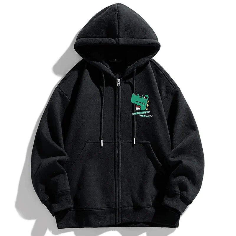 Autumn Winter Plus Size Jacket Men's Pocket Coats Loose Fashion Full Zip Hoodies Coat 5XL 6XL 7XL Fat Male Clothing 110-185KG