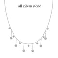 100% Real S925 Sterling Silver Pendant Girls 5A Zircon Stackable Wedding Necklace for Women Fine Jewelry Wholesale Chain