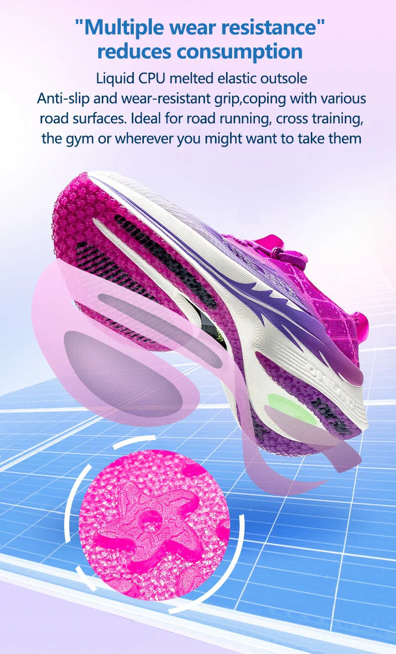 Carbon Plate Marathon Running Racing Shoes Professional Stable Support Shock-relief Ultra-light Rebound Sport Sneakers