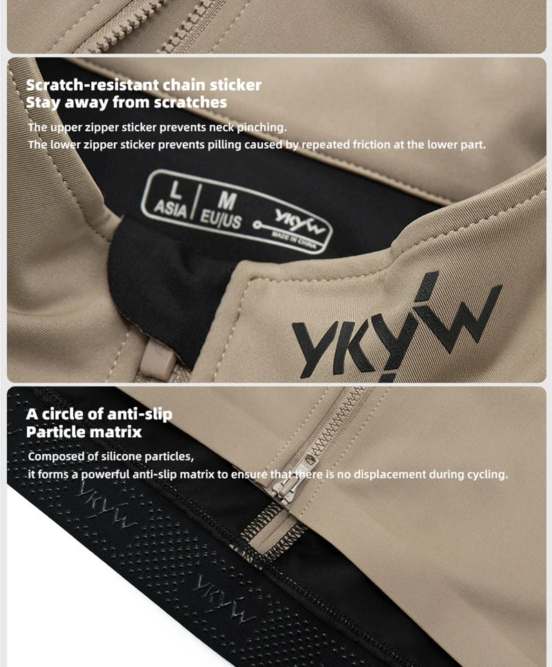 Men's Windproof Waterproof Long Sleeve Cycling Jacket MTB Bike Coat Bicycle Sports Windbreaker Double Zipper Cycling Jersey