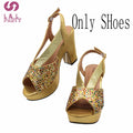 Fashionable Italian Women Shoes Matching Bag in Green Color