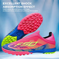 Professional Training TF Soccer Shoes for Men Women Kids PU+Fabric Breathable Wear-Resistant Rubber Sole